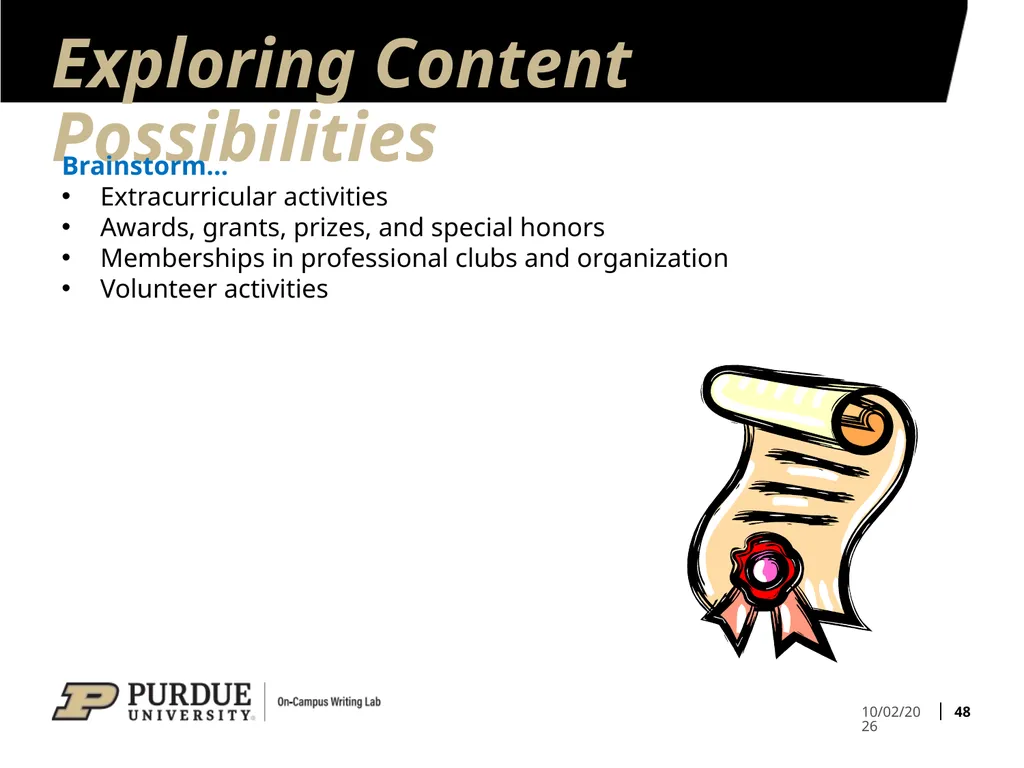 Developing Your Résumé 1 Overview of Sections 2 - slide 48 of 53