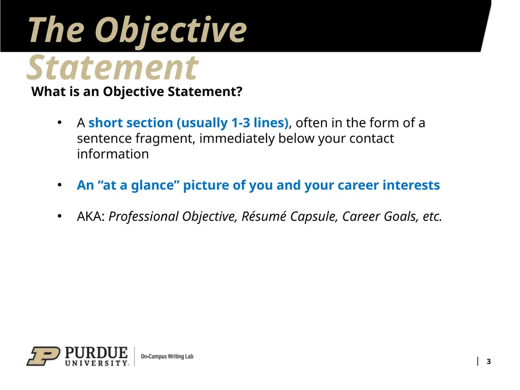 Developing Your Résumé 1 Overview of Sections 2 - slide 3 of 53