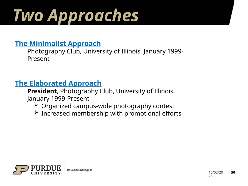 Developing Your Résumé 1 Overview of Sections 2 - slide 50 of 53