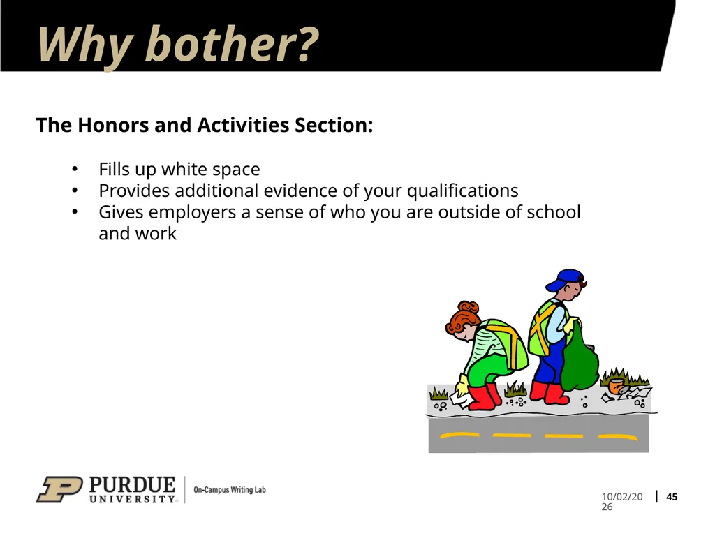 Developing Your Résumé 1 Overview of Sections 2 - slide 45 of 53