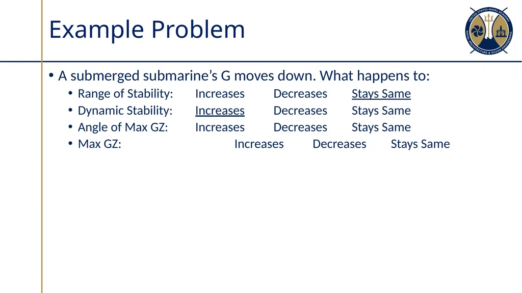 Submarine Powering and Seakeeping Sections - slide 15 of 18