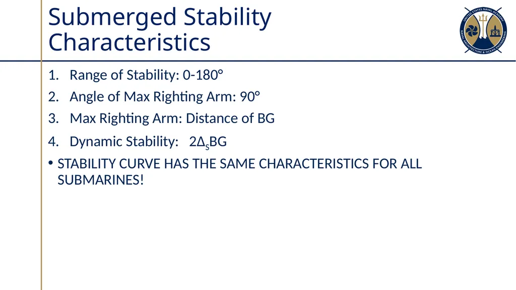 Submarine Powering and Seakeeping Sections - slide 5 of 18