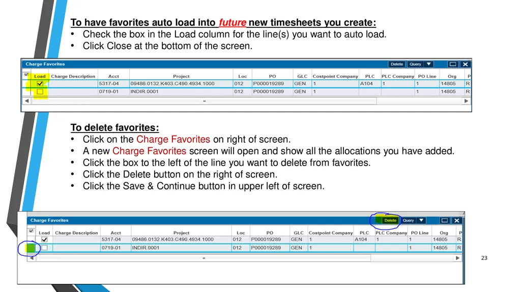 SUB EMPLOYEE TIMEKEEPING TRAINING DOCUMENT FOR: - slide 23 of 39