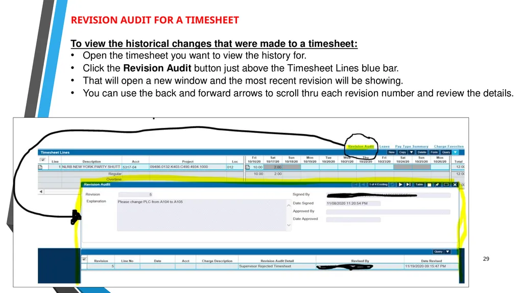 SUB EMPLOYEE TIMEKEEPING TRAINING DOCUMENT FOR: - slide 29 of 39