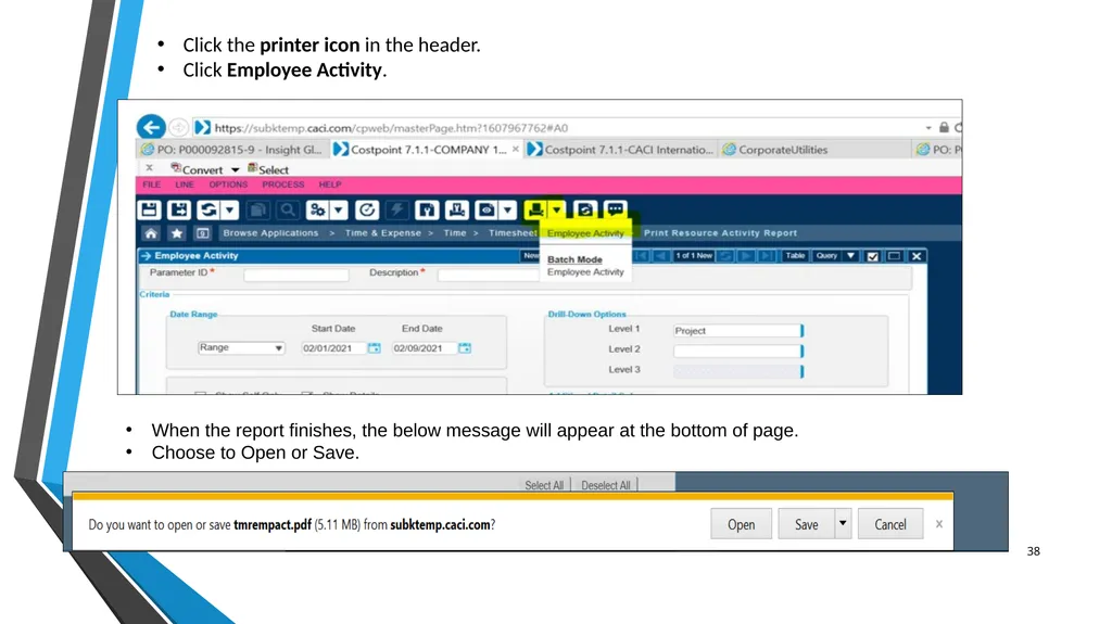 SUB EMPLOYEE TIMEKEEPING TRAINING DOCUMENT FOR: - slide 38 of 39