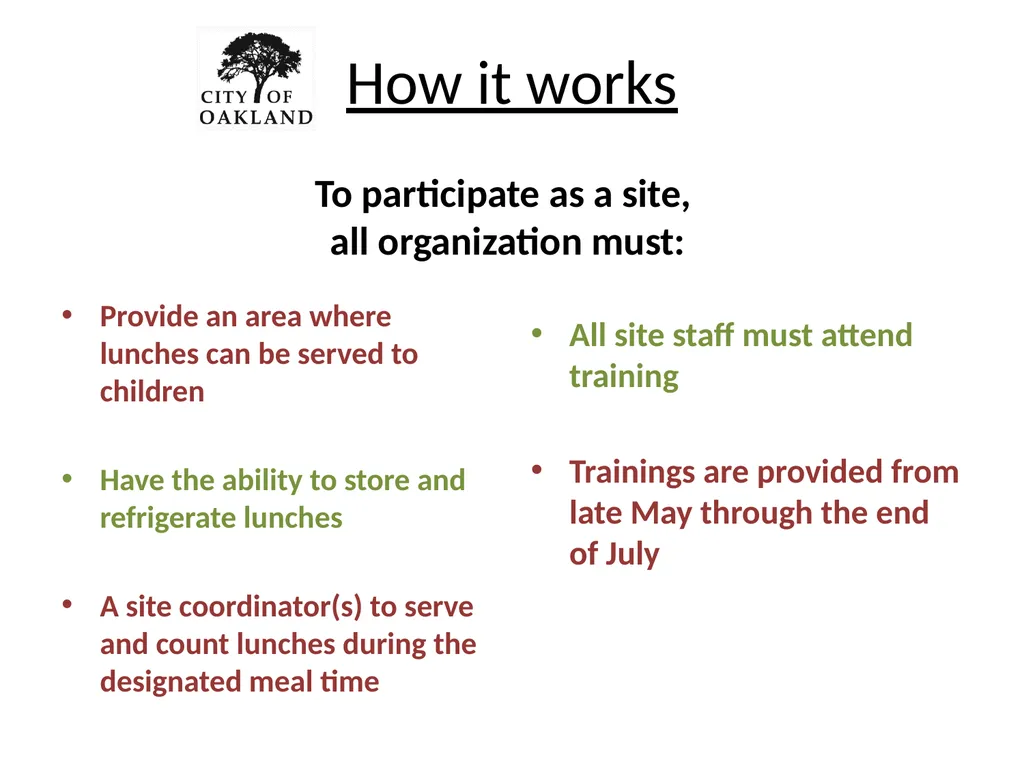 Oakland Summer Food Service Program Carmela Chase - slide 6 of 8