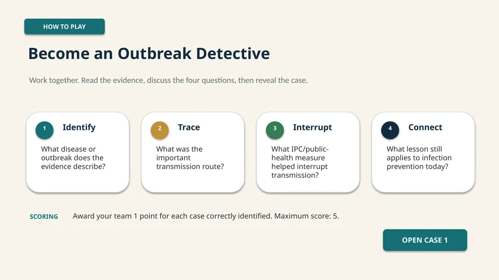 OUTBREAK DETECTIVE Five outbreaks. Five mysteries. - slide 2 of 13