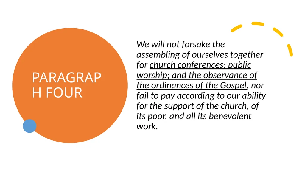 Your Church and You PARAGRAPH ONE Having given - slide 42 of 72