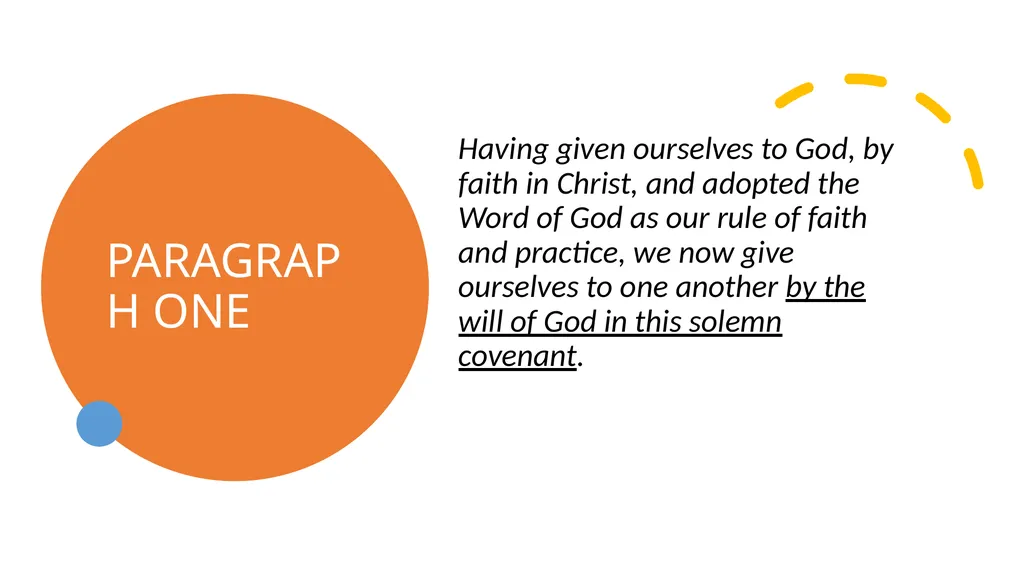 Your Church and You PARAGRAPH ONE Having given - slide 12 of 72