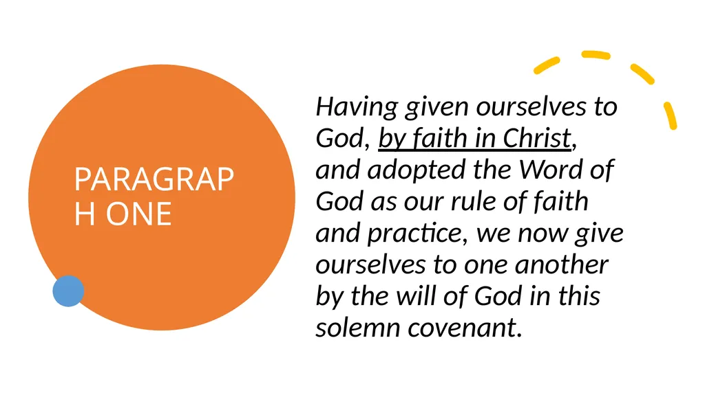 Your Church and You PARAGRAPH ONE Having given - slide 4 of 72