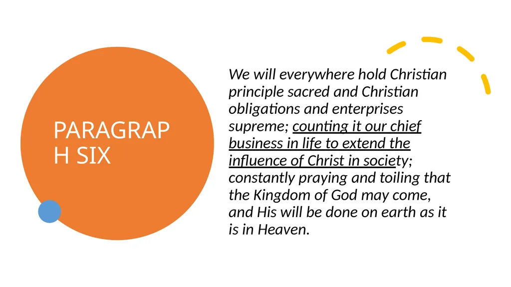 Your Church and You PARAGRAPH ONE Having given - slide 64 of 72