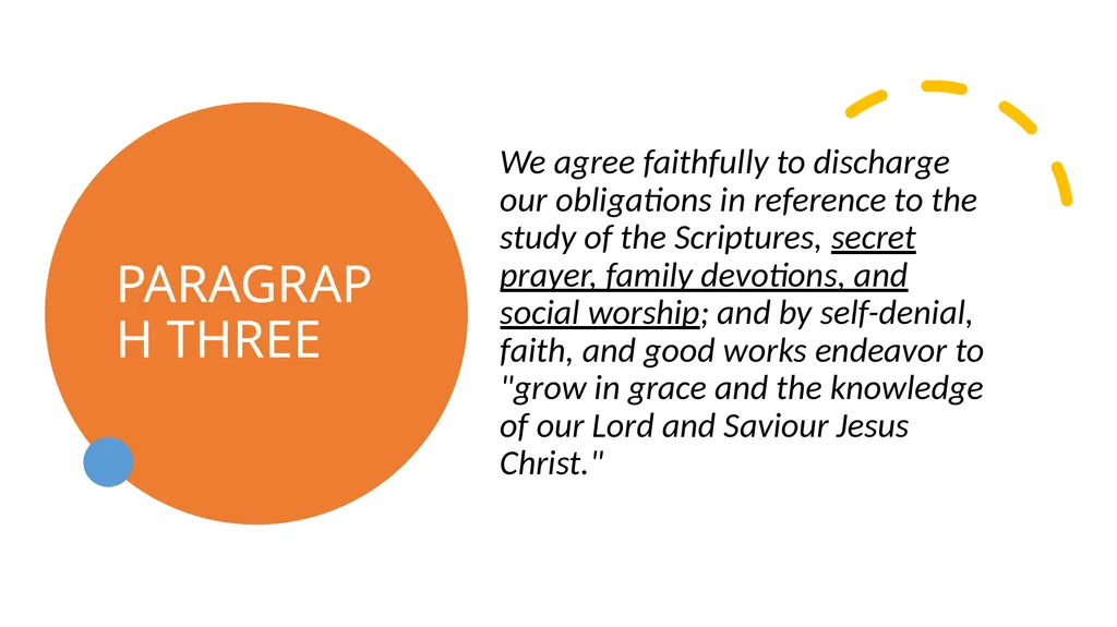 Your Church and You PARAGRAPH ONE Having given - slide 28 of 72