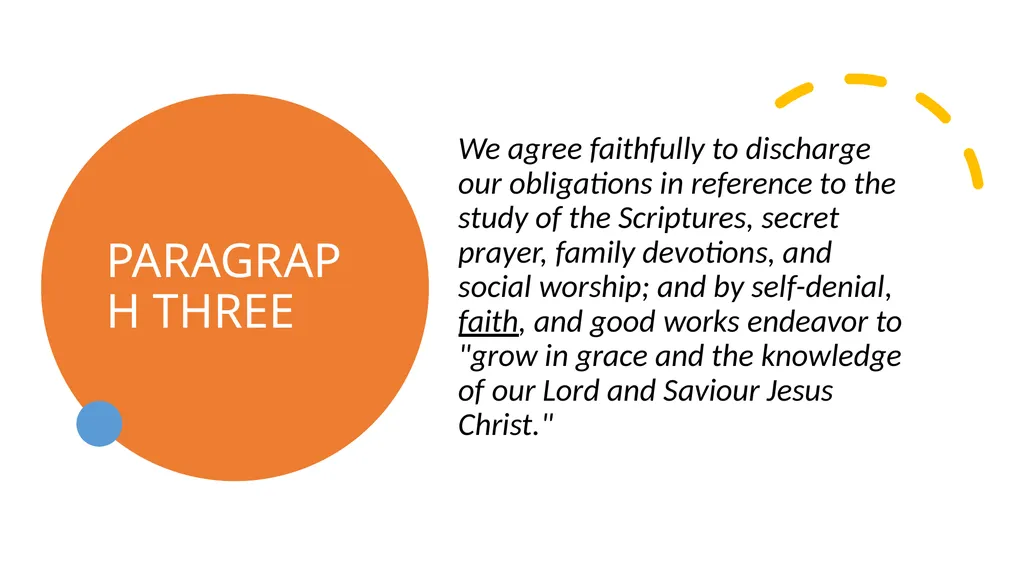 Your Church and You PARAGRAPH ONE Having given - slide 38 of 72