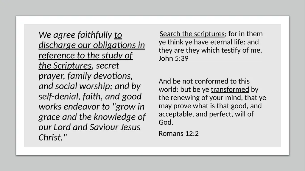 Your Church and You PARAGRAPH ONE Having given - slide 25 of 72