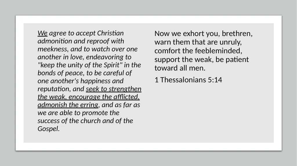 Your Church and You PARAGRAPH ONE Having given - slide 58 of 72