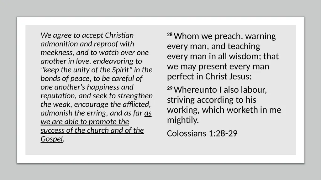 Your Church and You PARAGRAPH ONE Having given - slide 61 of 72