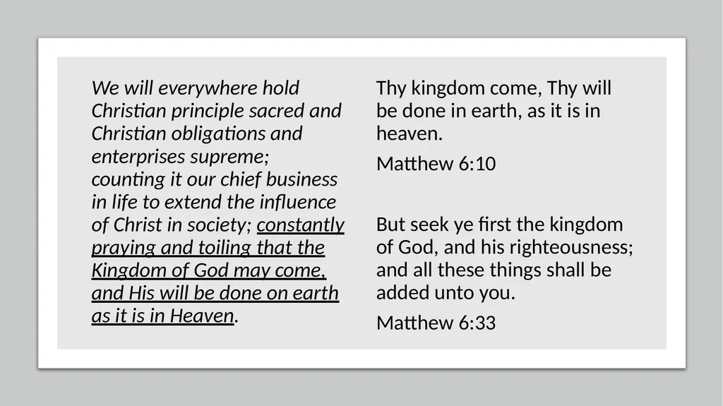 Your Church and You PARAGRAPH ONE Having given - slide 65 of 72
