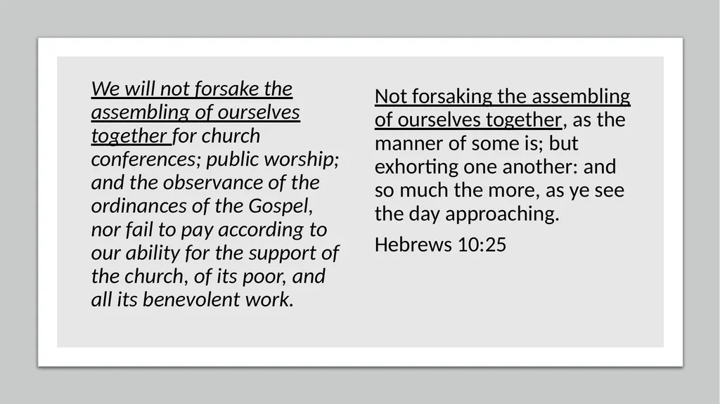 Your Church and You PARAGRAPH ONE Having given - slide 41 of 72