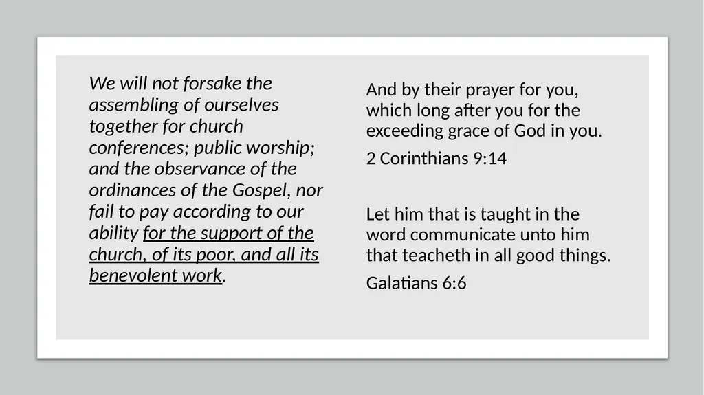Your Church and You PARAGRAPH ONE Having given - slide 49 of 72