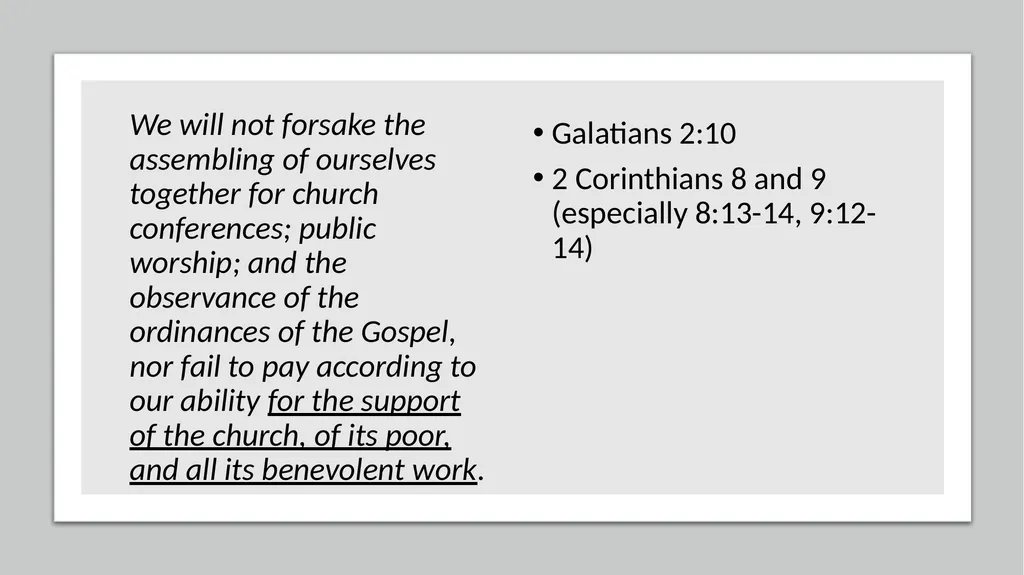 Your Church and You PARAGRAPH ONE Having given - slide 50 of 72