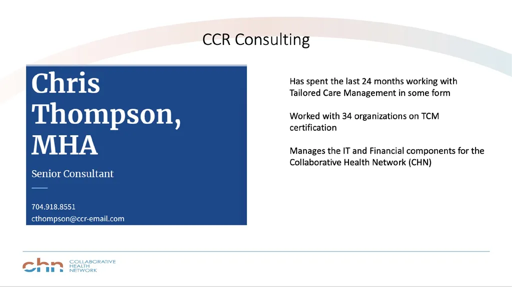 Tailored Care Management Donna Stevenson, MA - slide 9 of 12