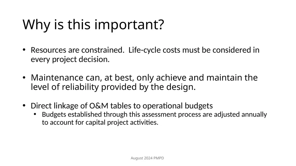 Estimating Operation and Maintenance (O&M) cost - slide 4 of 30