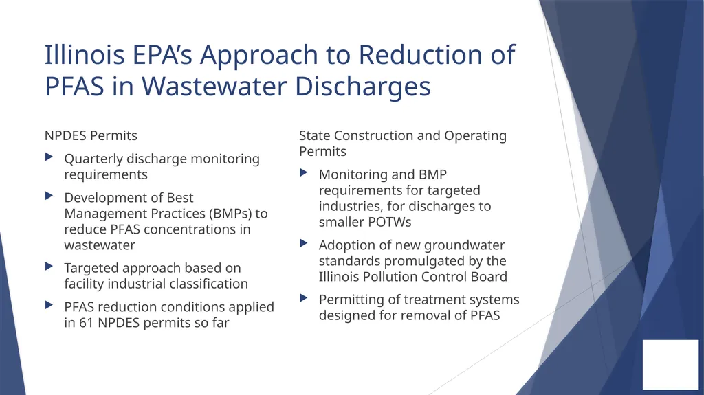 PFAS Reduction Initiative for Wastewater - slide 4 of 9