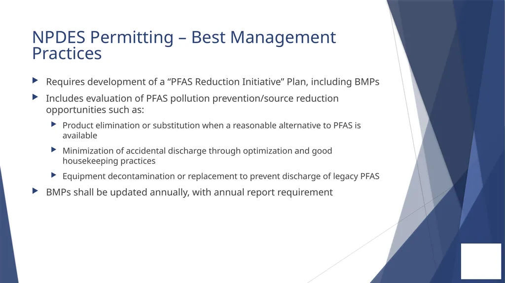 PFAS Reduction Initiative for Wastewater - slide 7 of 9
