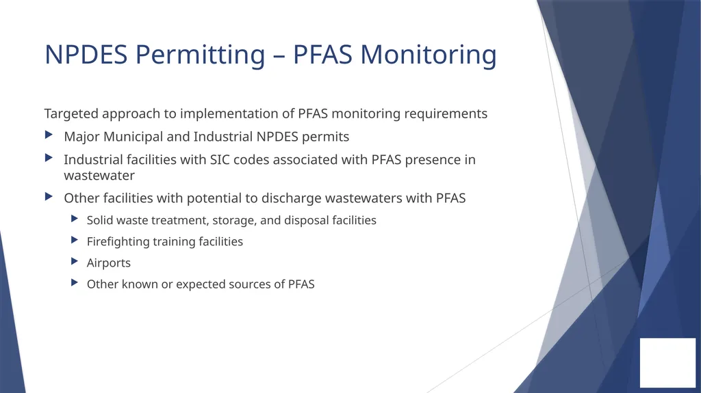 PFAS Reduction Initiative for Wastewater - slide 5 of 9