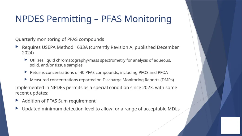 PFAS Reduction Initiative for Wastewater - slide 6 of 9