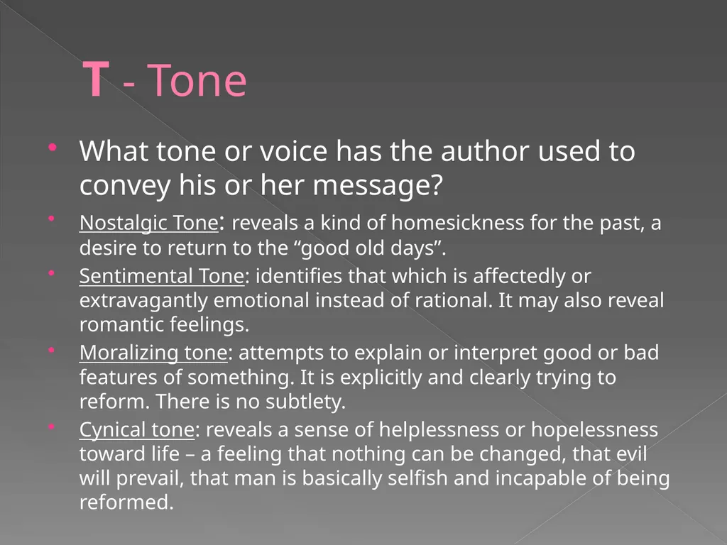 SIFTSEI Method for analysis The art of analysis is - slide 11 of 19