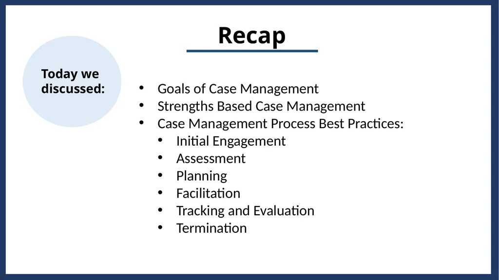 Essential Steps of the Case Management Process - slide 45 of 49
