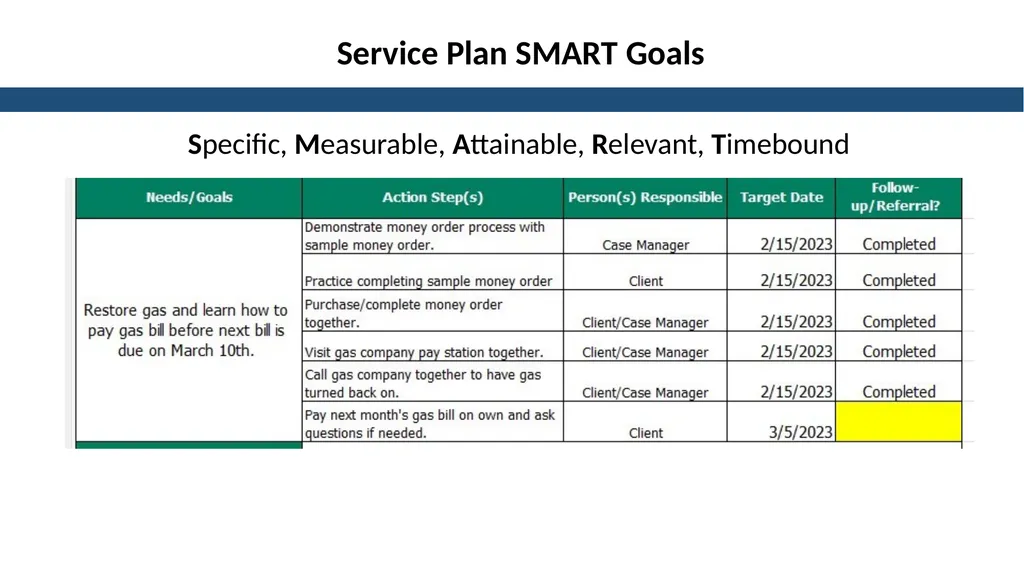Essential Steps of the Case Management Process - slide 30 of 49