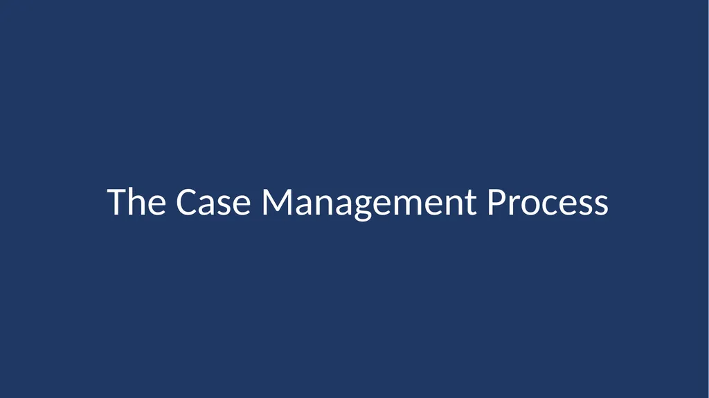 Essential Steps of the Case Management Process - slide 17 of 49