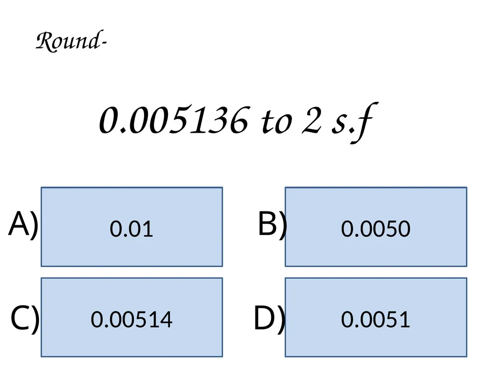 Significant Figures Rounding to Decimal Places 10 - slide 25 of 35