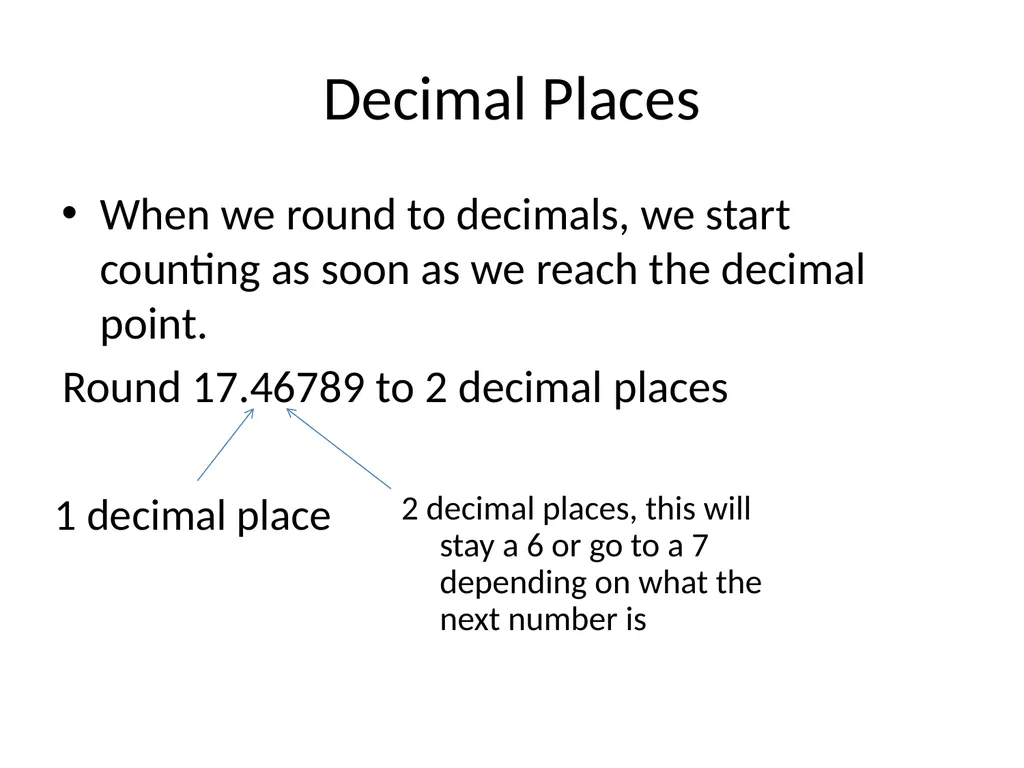 Significant Figures Rounding to Decimal Places 10 - slide 13 of 35