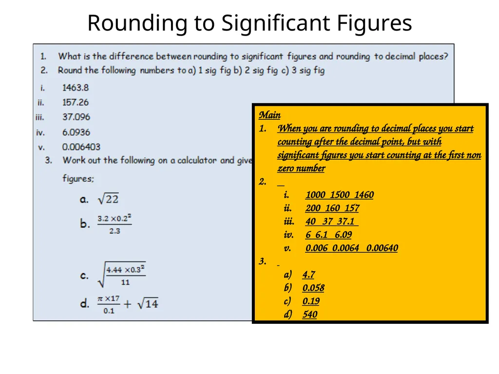 Significant Figures Rounding to Decimal Places 10 - slide 19 of 35