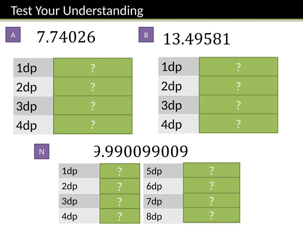 Year 7 Rounding & Approximation Dr J Frost - slide 5 of 24