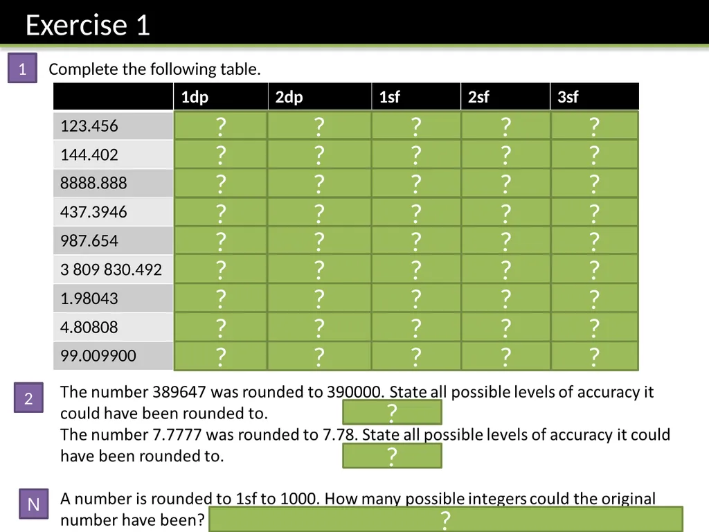 Year 7 Rounding & Approximation Dr J Frost - slide 16 of 24
