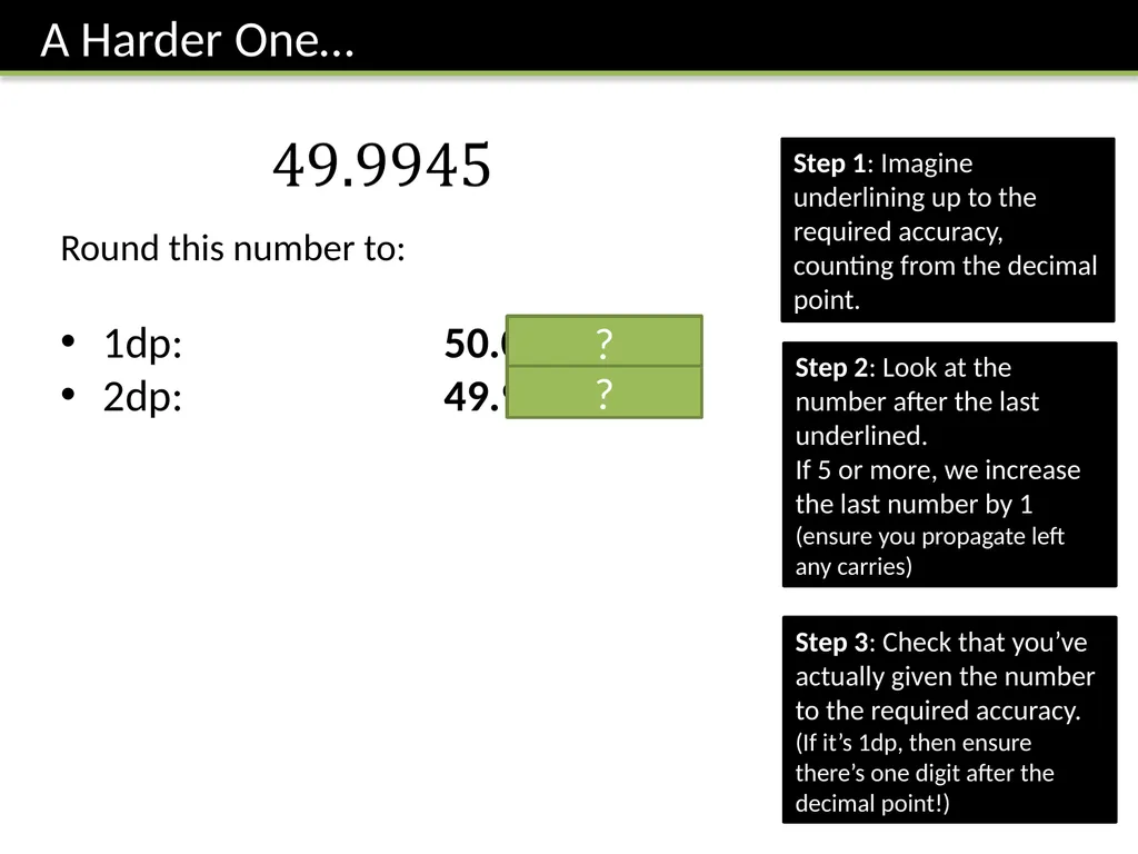 Year 7 Rounding & Approximation Dr J Frost - slide 4 of 24