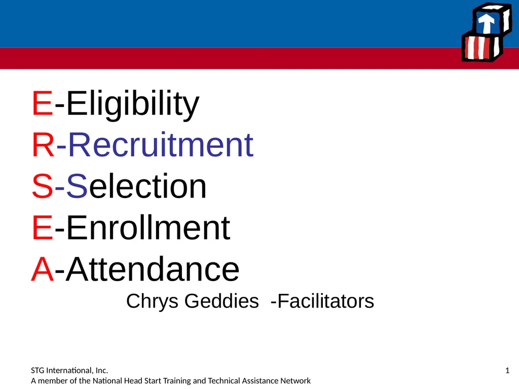 EE E-Eligibility R-Recruitment S-Selection - slide 1 of 59