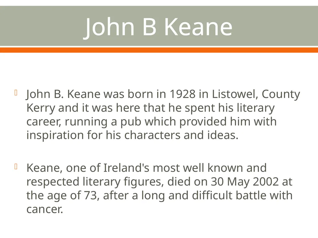 Sive John B Keane John B Keane John B. Keane - slide 2 of 10