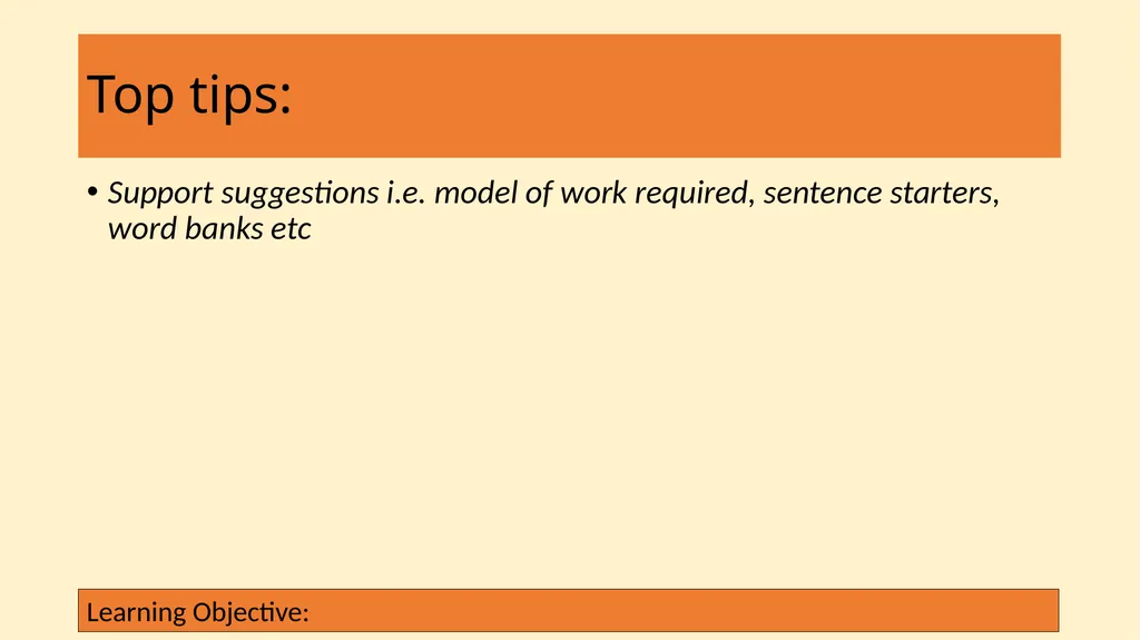 Title of lesson – question linked to LO Learning - slide 8 of 10