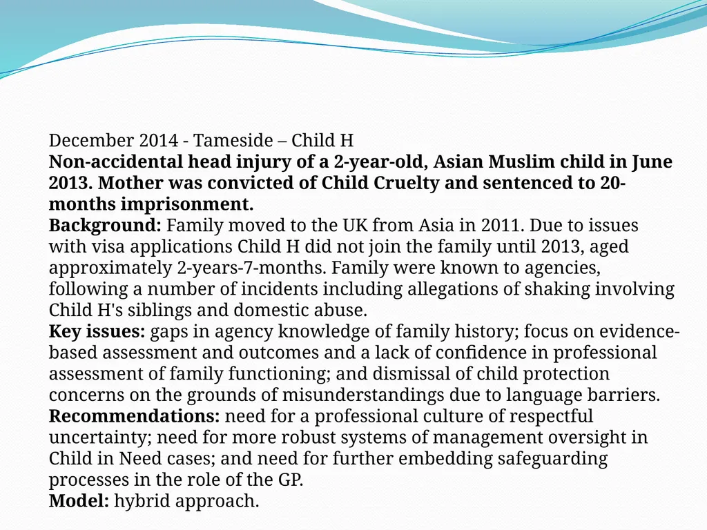Case Reviews THE VICTORIA CLIMBIÉ CASE There were - slide 6 of 11