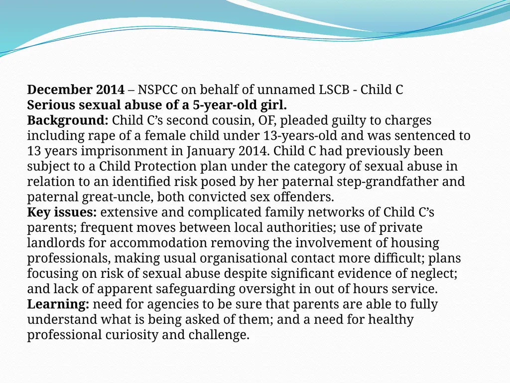Case Reviews THE VICTORIA CLIMBIÉ CASE There were - slide 5 of 11