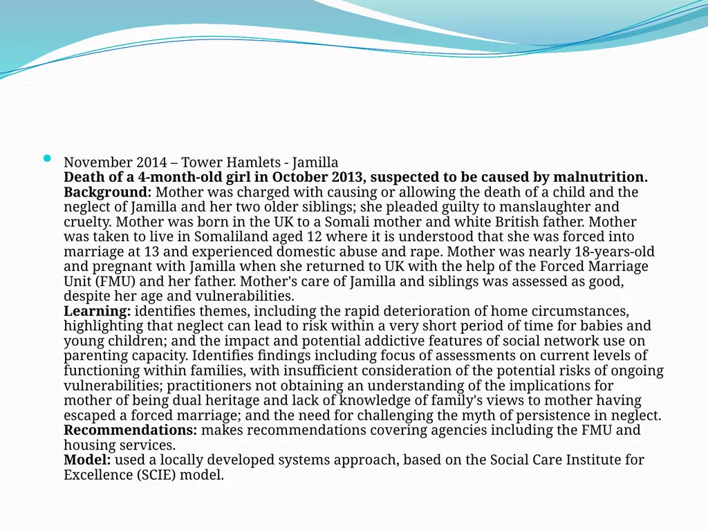 Case Reviews THE VICTORIA CLIMBIÉ CASE There were - slide 7 of 11