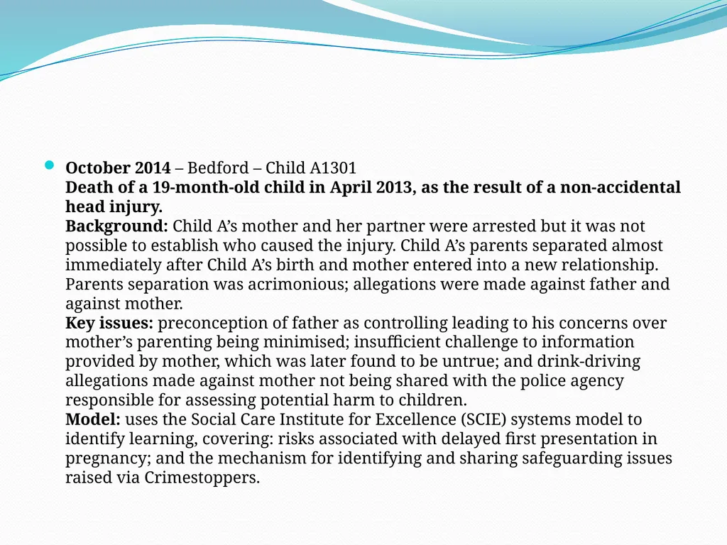 Case Reviews THE VICTORIA CLIMBIÉ CASE There were - slide 8 of 11