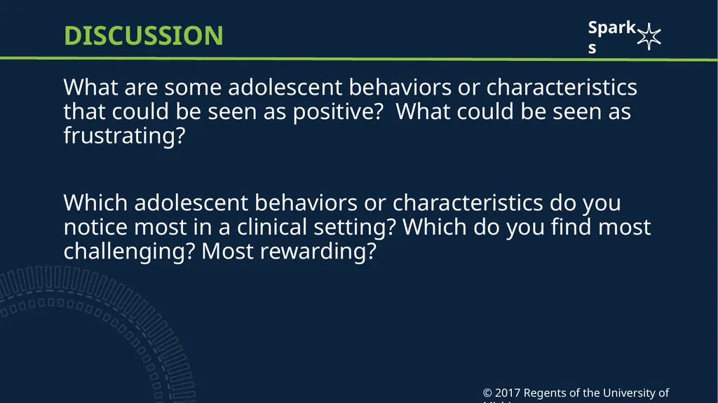Adolescent brain development Case Scenario: Shayla - slide 4 of 12