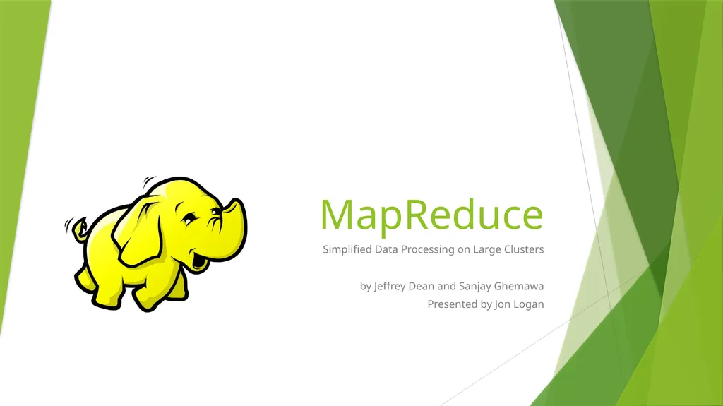 MapReduce Simplified Data Processing on Large - slide 1 of 30