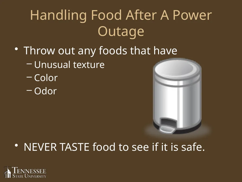 Preparing For And Keeping Food Safe During A Power - slide 9 of 12